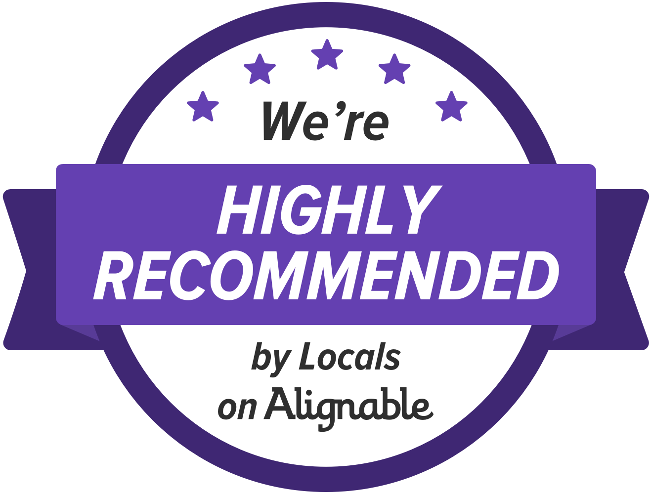 We are Highly Recommended by Locals on Alignable